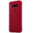 Custodia Portafoglio In Pelle con Supporto S01 per Samsung Galaxy S8 Rosso