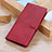 Custodia Portafoglio In Pelle Cover con Supporto A01D per Huawei Honor X8b Rosso