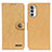 Custodia Portafoglio In Pelle Cover con Supporto A01D per Motorola MOTO G52 Oro