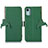 Custodia Portafoglio In Pelle Cover con Supporto A01D per Nokia C12 Plus Verde