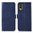 Custodia Portafoglio In Pelle Cover con Supporto A01D per Nokia C210 Blu