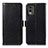 Custodia Portafoglio In Pelle Cover con Supporto A01D per Nokia C32 Nero