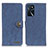 Custodia Portafoglio In Pelle Cover con Supporto A01D per Oppo A16 Blu