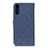 Custodia Portafoglio In Pelle Cover con Supporto A01D per Samsung Galaxy A02 Blu