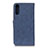 Custodia Portafoglio In Pelle Cover con Supporto A01D per Samsung Galaxy M02 Blu