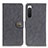 Custodia Portafoglio In Pelle Cover con Supporto A01D per Sony Xperia 10 IV Nero