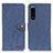 Custodia Portafoglio In Pelle Cover con Supporto A01D per Sony Xperia 5 III Blu