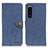 Custodia Portafoglio In Pelle Cover con Supporto A01D per Sony Xperia 5 III SO-53B Blu