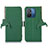 Custodia Portafoglio In Pelle Cover con Supporto A01D per Xiaomi Redmi 12C 4G Verde