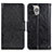 Custodia Portafoglio In Pelle Cover con Supporto A02 per Apple iPhone 14 Pro Max Nero