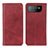 Custodia Portafoglio In Pelle Cover con Supporto A02D per Asus ROG Phone 6 Pro Rosso