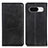 Custodia Portafoglio In Pelle Cover con Supporto A02D per Google Pixel 8a 5G Nero