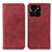 Custodia Portafoglio In Pelle Cover con Supporto A02D per Huawei Honor X8b Rosso