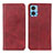 Custodia Portafoglio In Pelle Cover con Supporto A02D per Motorola Moto E22 Rosso