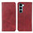 Custodia Portafoglio In Pelle Cover con Supporto A02D per Motorola Moto Edge S30 5G Rosso