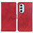 Custodia Portafoglio In Pelle Cover con Supporto A02D per Motorola Moto Edge X30 5G Rosso