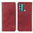 Custodia Portafoglio In Pelle Cover con Supporto A02D per Motorola Moto G40 Fusion Rosso