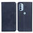 Custodia Portafoglio In Pelle Cover con Supporto A02D per Motorola Moto G41 Blu