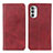 Custodia Portafoglio In Pelle Cover con Supporto A02D per Motorola MOTO G52 Rosso