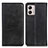 Custodia Portafoglio In Pelle Cover con Supporto A02D per Motorola Moto G53 5G Nero