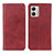 Custodia Portafoglio In Pelle Cover con Supporto A02D per Motorola Moto G53j 5G Rosso