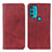 Custodia Portafoglio In Pelle Cover con Supporto A02D per Motorola Moto G71 5G Rosso