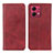 Custodia Portafoglio In Pelle Cover con Supporto A02D per Motorola Moto G84 5G Rosso