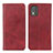 Custodia Portafoglio In Pelle Cover con Supporto A02D per Nokia C02 Rosso