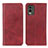 Custodia Portafoglio In Pelle Cover con Supporto A02D per Nokia C210 Rosso