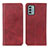 Custodia Portafoglio In Pelle Cover con Supporto A02D per Nokia G22 Rosso