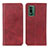 Custodia Portafoglio In Pelle Cover con Supporto A02D per Nokia XR21 Rosso