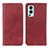 Custodia Portafoglio In Pelle Cover con Supporto A02D per OnePlus Nord 2 5G Rosso