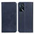 Custodia Portafoglio In Pelle Cover con Supporto A02D per Oppo A16 Blu