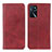 Custodia Portafoglio In Pelle Cover con Supporto A02D per Oppo A16s Rosso