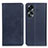 Custodia Portafoglio In Pelle Cover con Supporto A02D per Oppo A58 4G Blu
