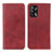 Custodia Portafoglio In Pelle Cover con Supporto A02D per Oppo F19 Rosso