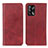 Custodia Portafoglio In Pelle Cover con Supporto A02D per Oppo F19s Rosso