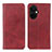 Custodia Portafoglio In Pelle Cover con Supporto A02D per Oppo K11x 5G Rosso