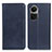 Custodia Portafoglio In Pelle Cover con Supporto A02D per Oppo Reno10 5G Blu