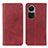 Custodia Portafoglio In Pelle Cover con Supporto A02D per Oppo Reno10 5G Rosso