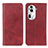 Custodia Portafoglio In Pelle Cover con Supporto A02D per Oppo Reno11 Pro 5G Rosso