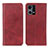 Custodia Portafoglio In Pelle Cover con Supporto A02D per Oppo Reno8 4G Rosso