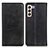 Custodia Portafoglio In Pelle Cover con Supporto A02D per Samsung Galaxy S21 FE 5G Nero