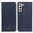 Custodia Portafoglio In Pelle Cover con Supporto A02D per Samsung Galaxy S22 Plus 5G Blu