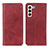 Custodia Portafoglio In Pelle Cover con Supporto A02D per Samsung Galaxy S24 Plus 5G Rosso