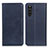 Custodia Portafoglio In Pelle Cover con Supporto A02D per Sony Xperia 10 III Lite Blu