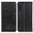 Custodia Portafoglio In Pelle Cover con Supporto A02D per Sony Xperia 10 III Lite Nero