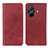 Custodia Portafoglio In Pelle Cover con Supporto A02D per Vivo iQOO Z6 Pro 5G Rosso