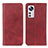 Custodia Portafoglio In Pelle Cover con Supporto A02D per Xiaomi Mi 12 Lite 5G Rosso