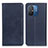 Custodia Portafoglio In Pelle Cover con Supporto A02D per Xiaomi Poco C55 Blu